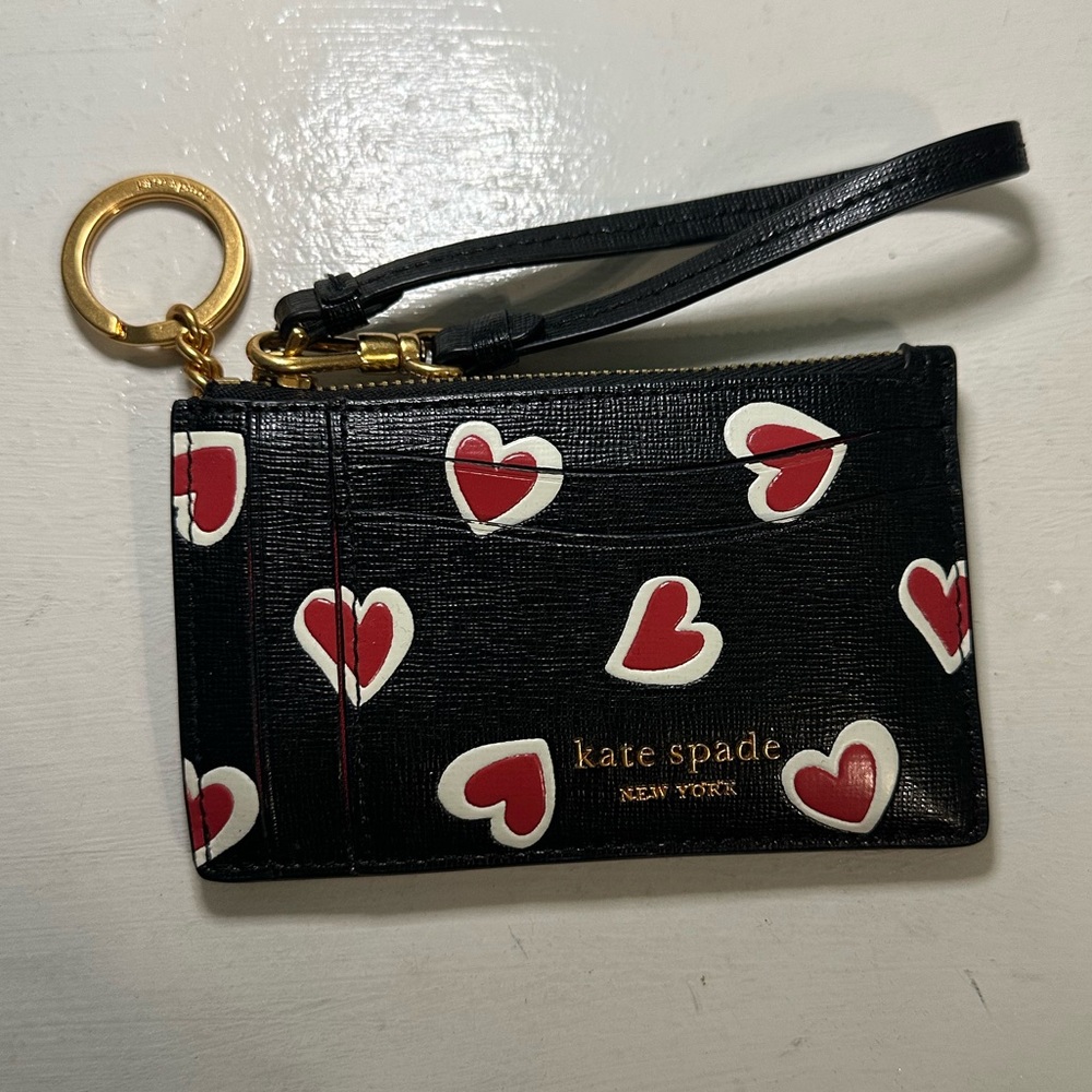 Gently used Kate Spade small Heart Wristlet wallet